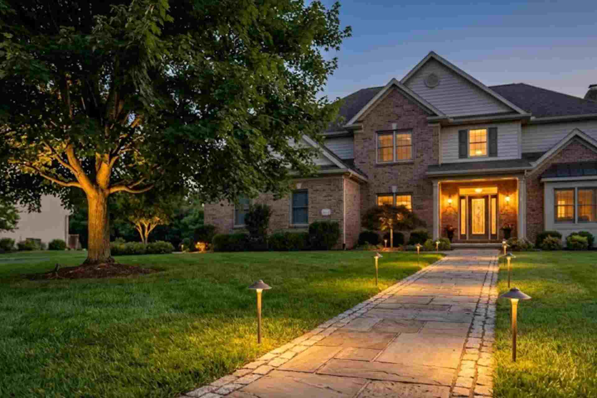 How a Green Lawn and Evening Lighting Shape a Home's First Impression in Central Pennsylvania